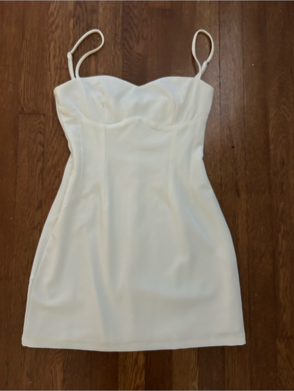 Hello Molly Cream Spaghetti Strap Mini Dress